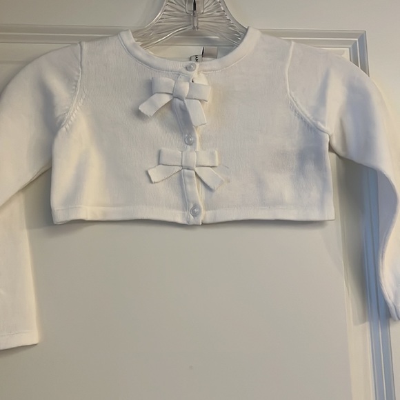 NWT Janie and Jack Bow Cropped Cardigan - Picture 1 of 4